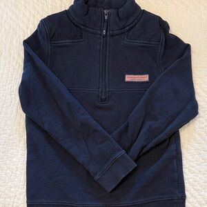 Vineyard Vines Kids Dark Blue Quarter-Zip Sweatshirt